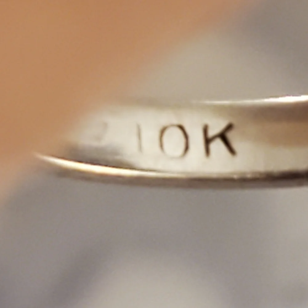 Vintage 10k wg genuine pearl ring